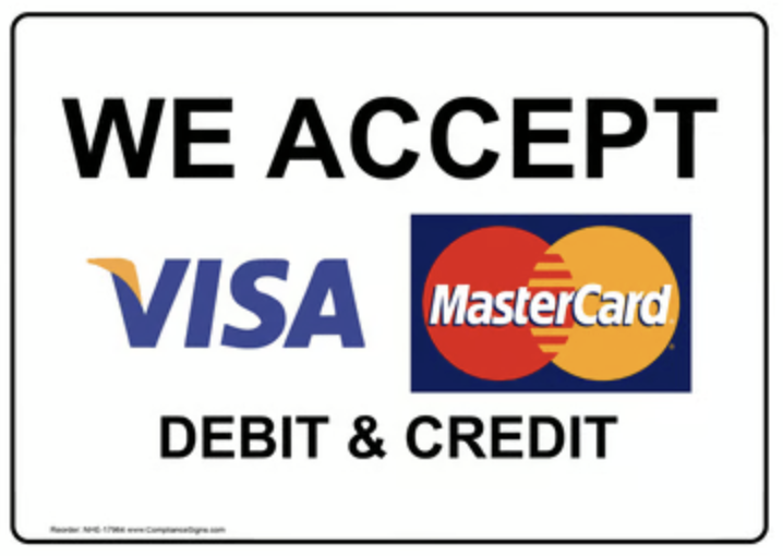 Accept debit & credit
